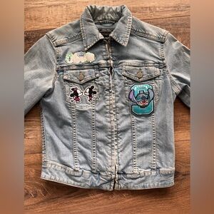 Women's Denim Jacket with Disney Patches